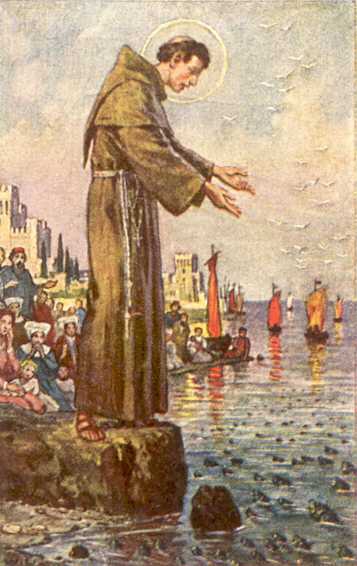 Antonius predikt voor de vissen